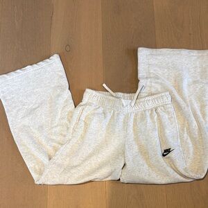 Nike Light Gray wide leg sweatpants